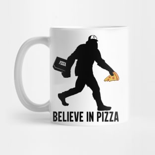 Believe In Pizza Funny Sassy Sasquatch, Bigfoot Cryptid Yeti Yowi Za Mug